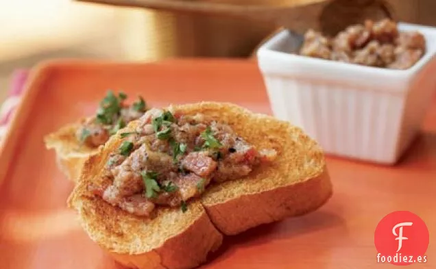 Ajo Confitado con Pimienta y Jamón