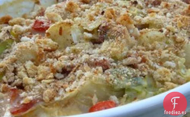 Col Festoneada con Jamón y Queso