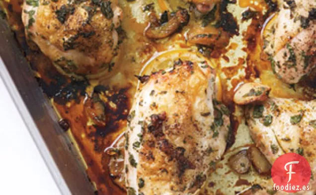 Pollo Marinado en Aceite de Ajo