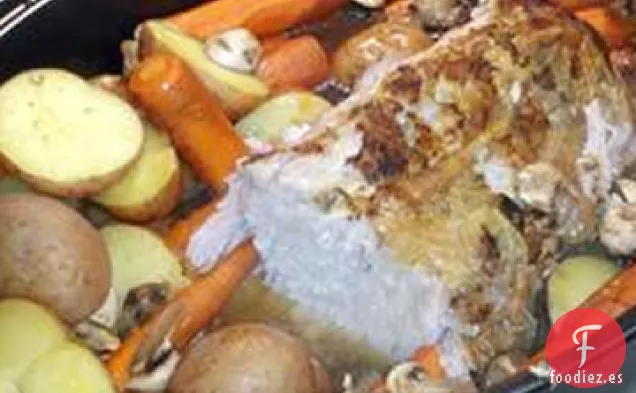 Asado a Tope de Cerdo con Verduras