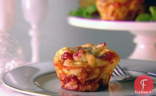 Frittatas de Linguini y Jamón