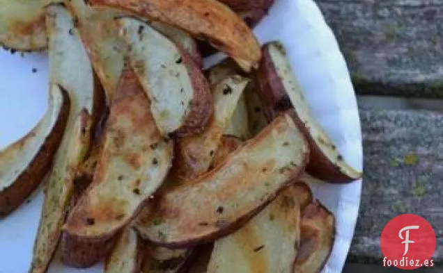 Rodajas de Patata Sazonadas Frescas Al Horno