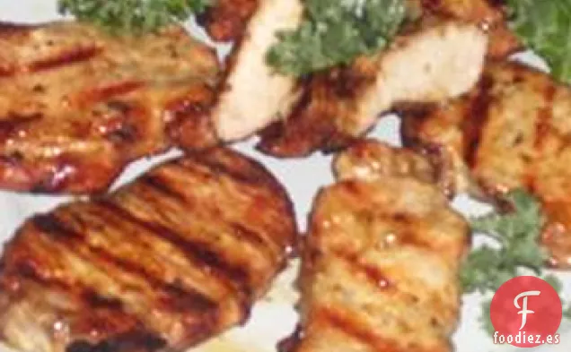 Filetes de Cerdo a la Parrilla con Salsa de Mantequilla de Limón