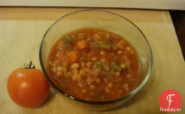 Sopa de Verduras de Tomate Picante Abundante