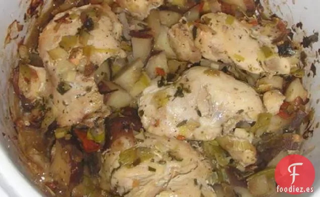 Pollo de Puerro de Patata de Cocción Lenta