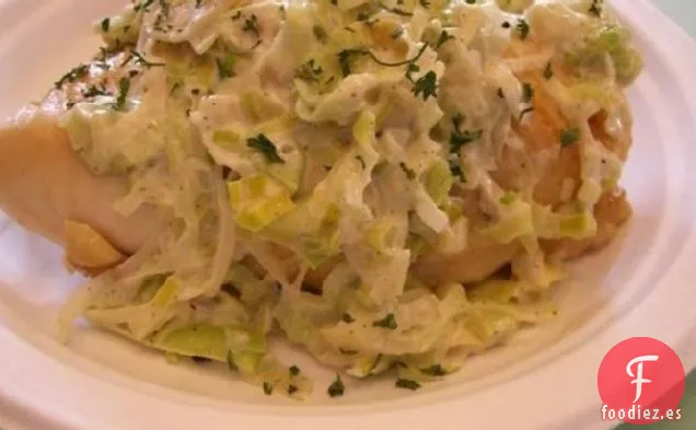 Pollo con Puerros y Crema