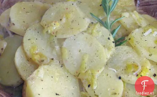 Patatas Con Puerros y Romero