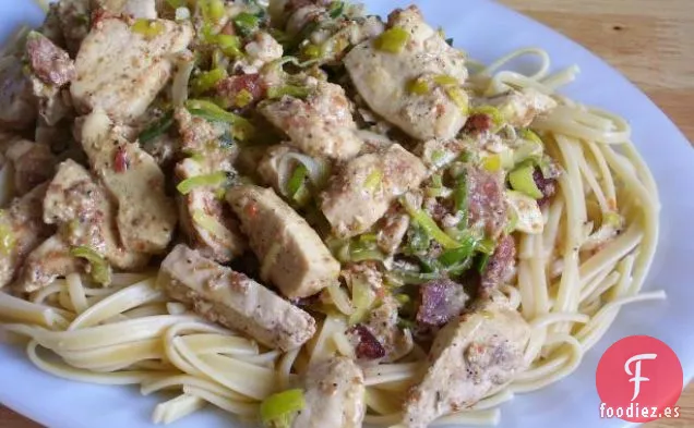 Pollo y Puerros