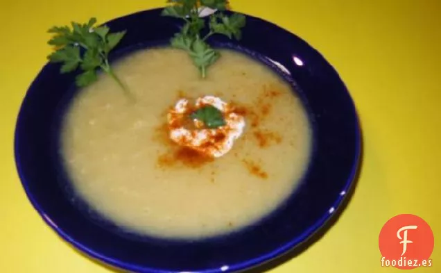 Sopa de Chirivía y Puerro con Jengibre
