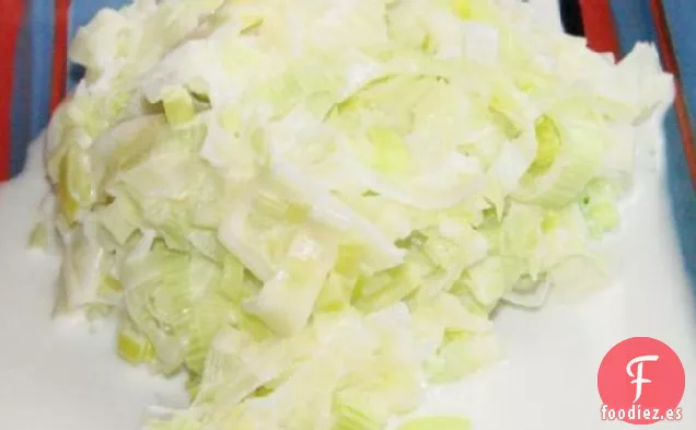 Puerros Cremosos de Parmesano