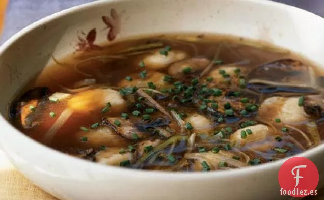 Ñoquis de Patata en Caldo de Champiñones