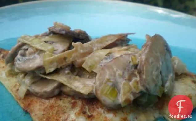 Salsa de Puerros y Champiñones (Baja en grasa)