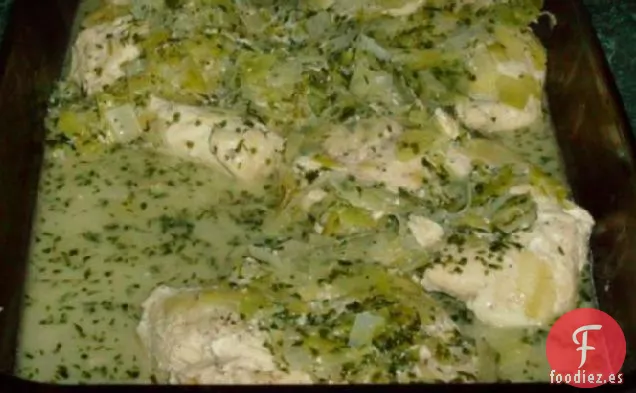 Pechuga De Pollo Estragón De Jerry Traunfeld Con Puerros Mantecosos