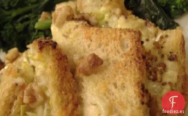 Budín Salado de Queso y Puerros