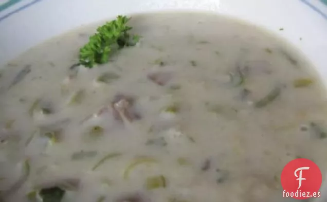 Sopa de Crema de Puerro y Gruyere