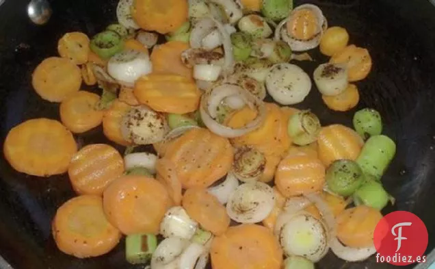 Zanahorias Salteadas y Puerros