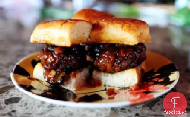Deslizadores de barbacoa de Whisky picante