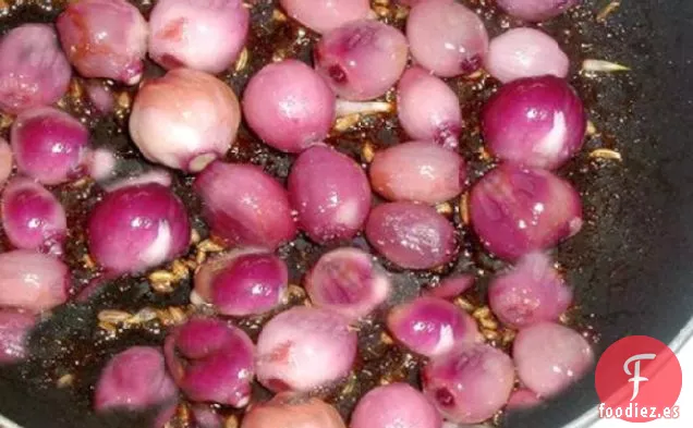Cebollas Rojas Estofadas