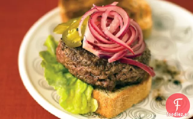 Hamburguesas con Salsa de Lima y Cebolla Roja
