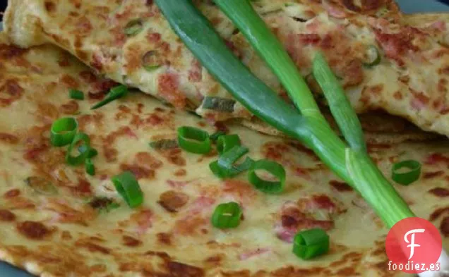 Tortitas de Tocino y Cebolletas