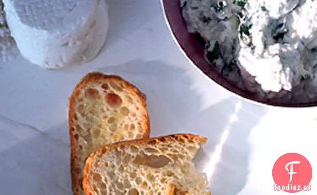 Tostadas de Queso de Cabra con Hierbas