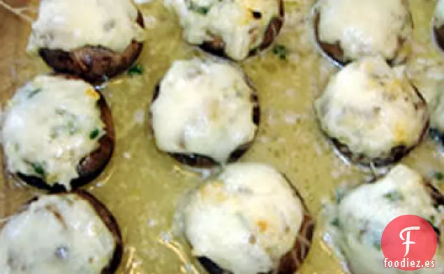 Champiñones Rellenos con Queso Suizo