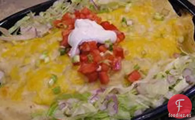 Enchiladas de Pollo con Salsa de Chile Verde Cremoso
