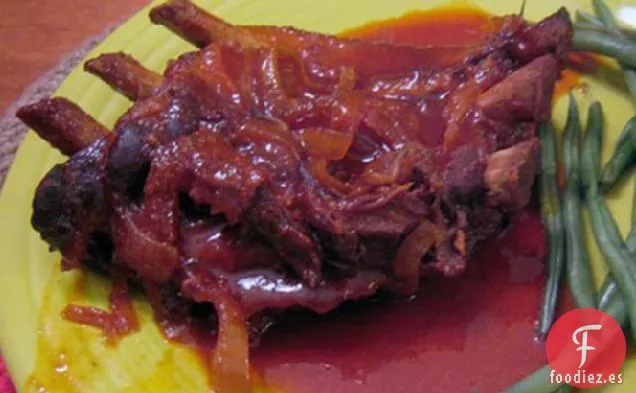Costillas de barbacoa cocidas a fuego lento (para olla de barro)