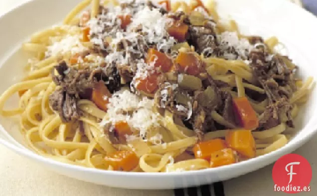 Linguini con Carne de res y Cebolla