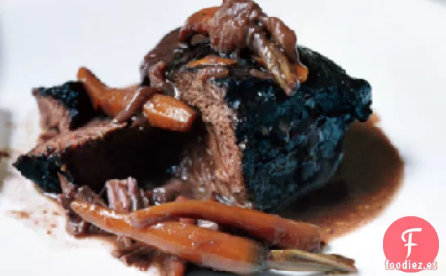 Mejillas de Ternera Cocidas en Vino Tinto con Ralladura de Naranja (Joues de Boeuf aux Agrumes)