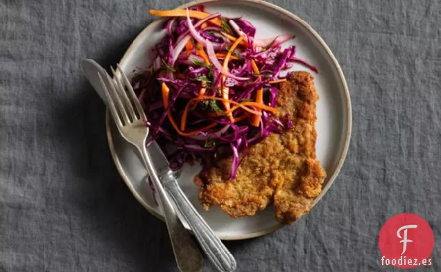 Milanesa De Ternera Con Ensalada De Invierno