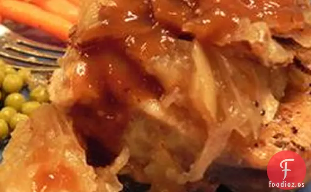 Chuletas de Cerdo con Patatas Festoneadas