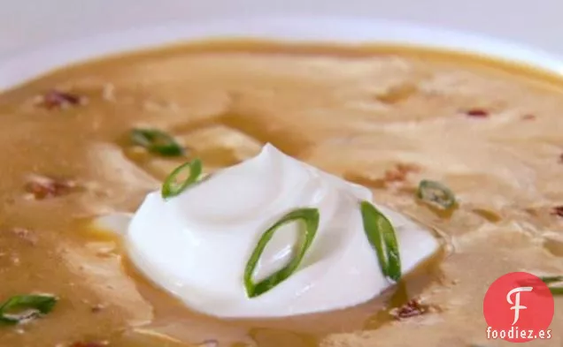 Sopa de Patata al Horno con Queso Cheddar