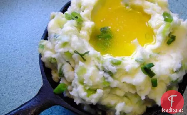 Puré De Patatas Con Cebollas Verdes