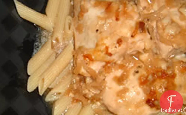 Cheddar y Sopa de Cebolla de Pollo