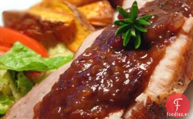 Solomillo de Cerdo con Salsa Balsámica de Arándanos