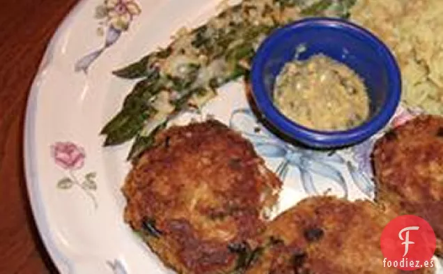 Pasteles De Cangrejo Perfectos Con Cebollas Verdes