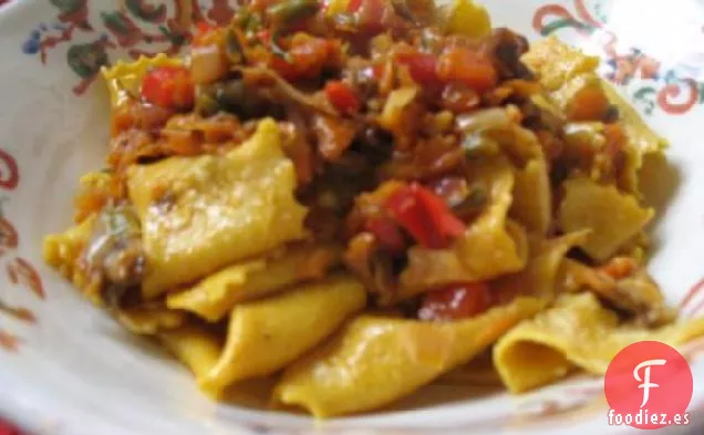 Pappardelle A La Boloñesa Con Verdura