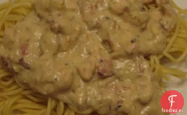 Salsa Alfredo de Tocino de Pollo