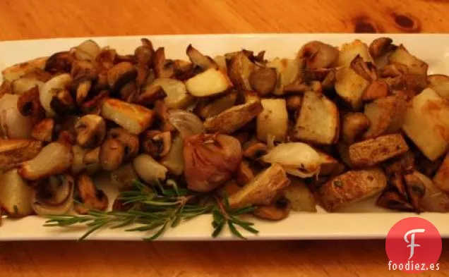 Patatas Asadas Rusas Con Champiñones