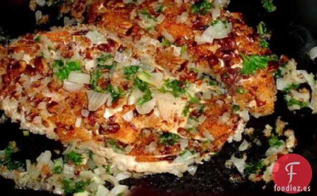 Pechugas de Pollo con Costra de Pacana y Panko