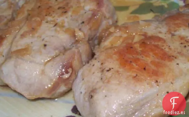 Chuletas De Cerdo Con Salsa De Sidra