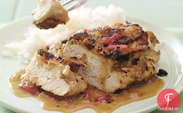 Pollo con Limón y Ruibarbo