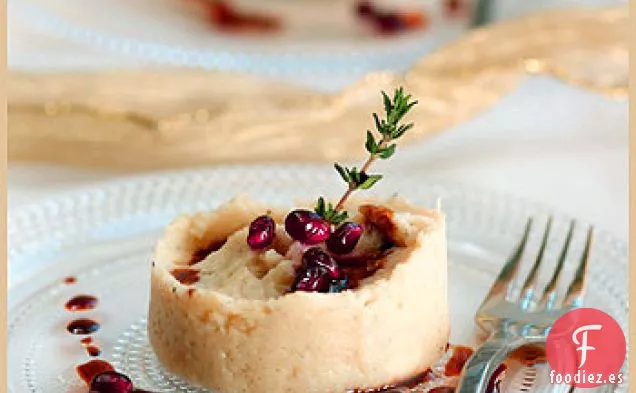 Puré De Apio con sabor a Vainilla Y Salsa De Granada