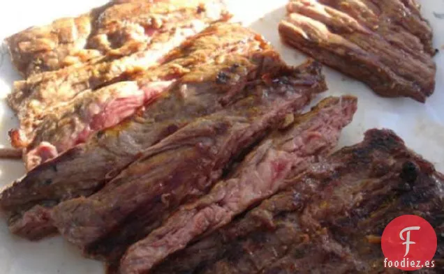 Bistec De Flanco Marinado Con Hierbas A La Parrilla