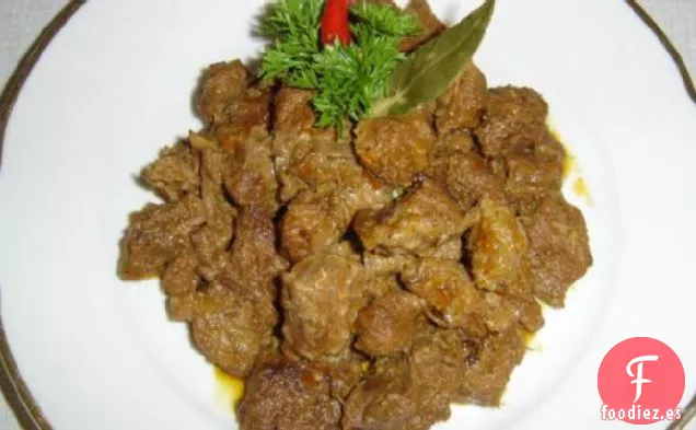 Rendang de carne de res de Indonesia (Rendang Sapi)