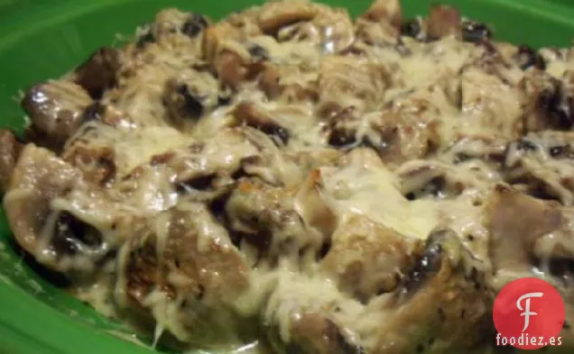 Gratinado De Champiñones Con Queso Asiago