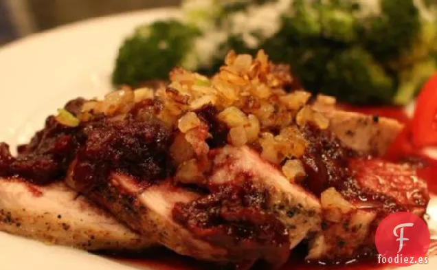 Solomillo De Cerdo Con Salsa De Cerezas