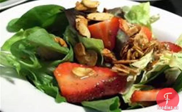 Ensalada de Fresas con Vinagreta de Chalota y Miel