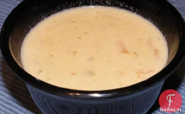 Sopa de Manzana y Queso Cheddar